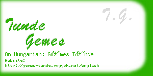 tunde gemes business card